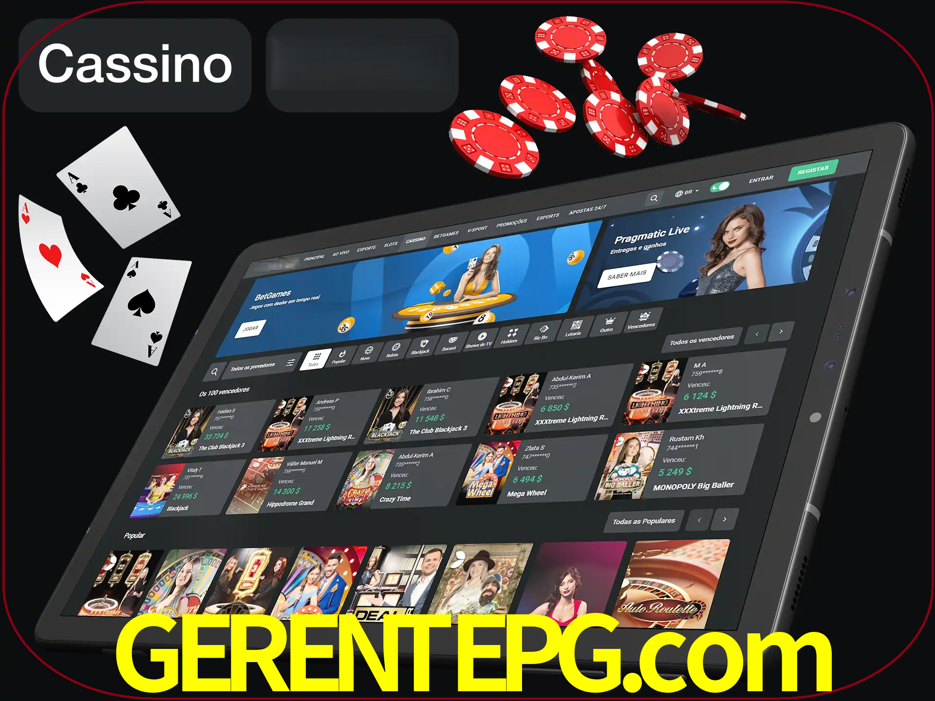 Jogue vários jogos de cassino em nosso cassino.