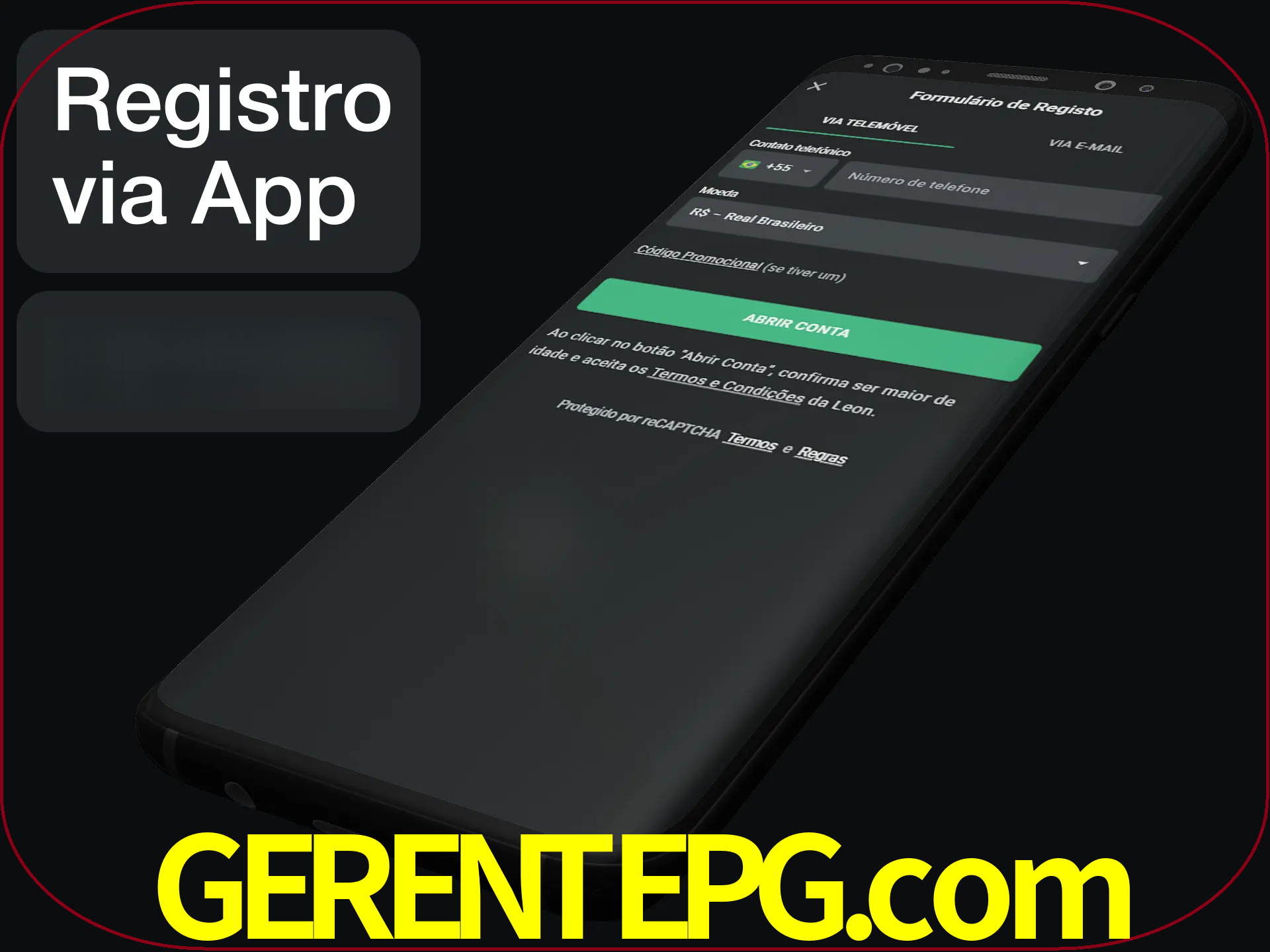 Registre-se quiclly em LeonBet usando o aplicativo.